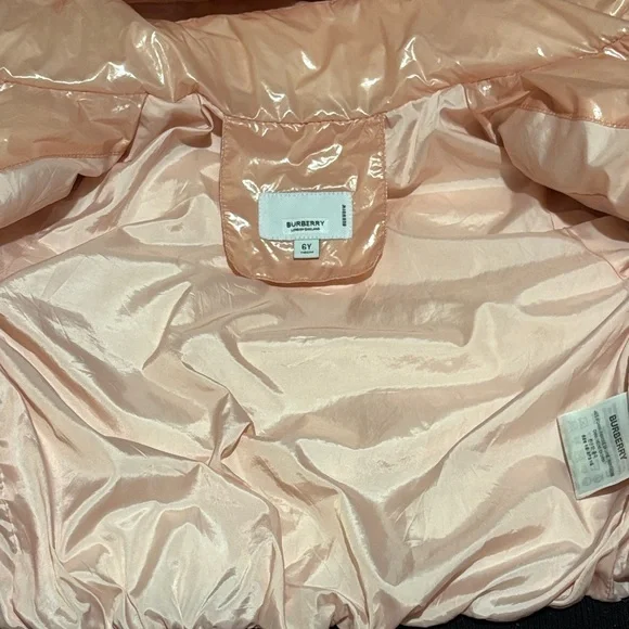 Burberry Glossy Peach Puffer Jacket - Picture 8 of 8